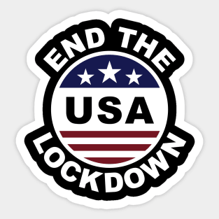 End the Lockdown - USA - 2020 - Clean Sticker